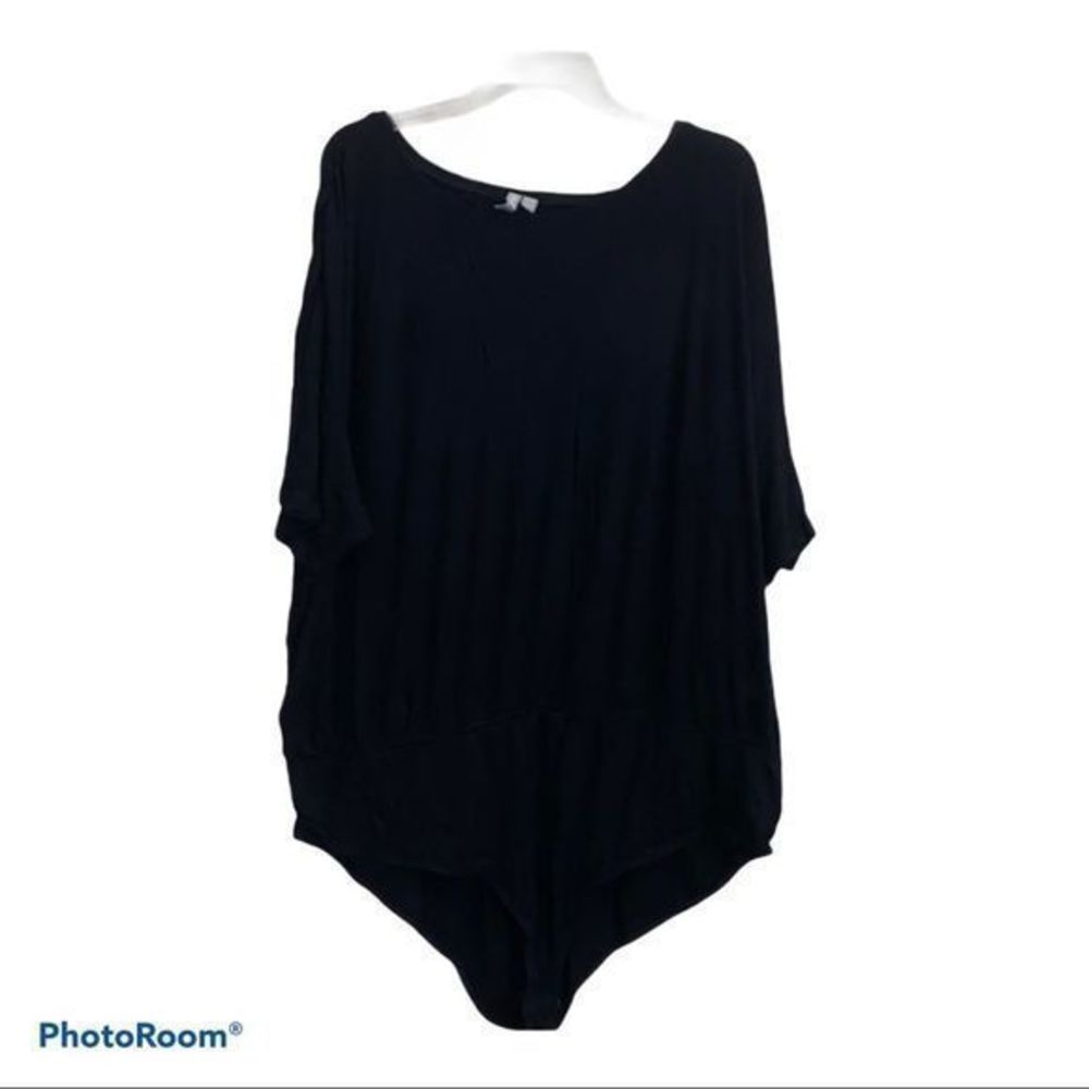 5/$30 🎈 ASOS plus size black t‎ shirt bodysuit size 24